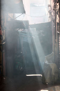 Interior of abandoned building