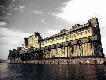 Reflection of built structures in water