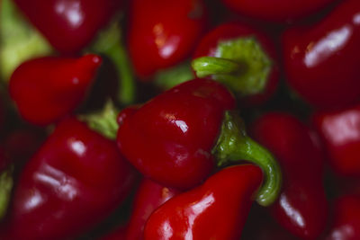 Full frame shot of red chili peppers