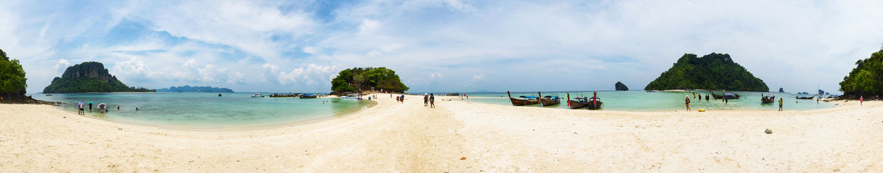 Panoramic view of beach against sky