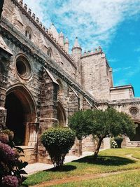 Low angle view of historical building against sky