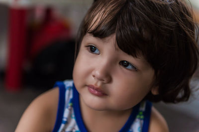 Close-up portrait of cute boy