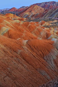 Sandstone and siltstone landforms of zhangye danxia-red cloud nnal.geological park. 0901