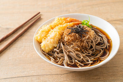 Close-up of food in bowl on table