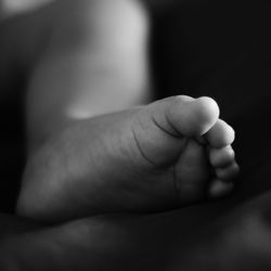 Close-up of baby feet