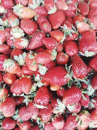 Full frame shot of strawberries