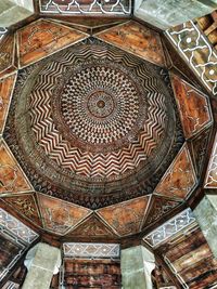 Low angle view of ceiling of building