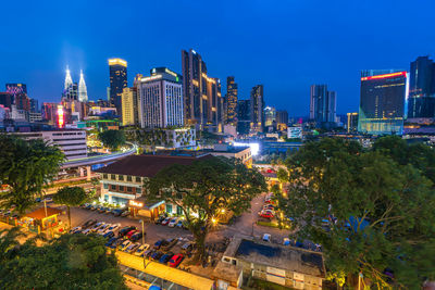 Kuala lumpur skyline in blue hour