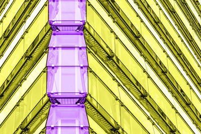 Full frame shot of multi colored metal structure
