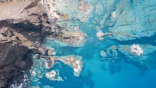 Aerial view of blue sea