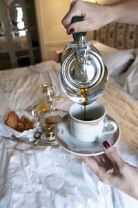 Close-up of coffee on table
