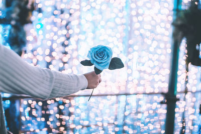 Man holding umbrella