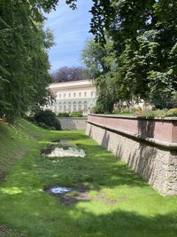 View of canal in park