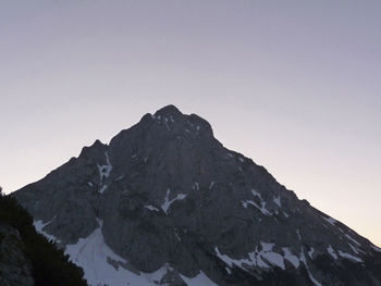 Scenic view of mountains against clear sky