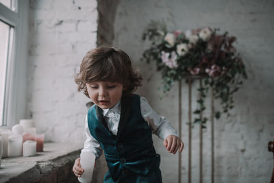 Cute boy looking at camera