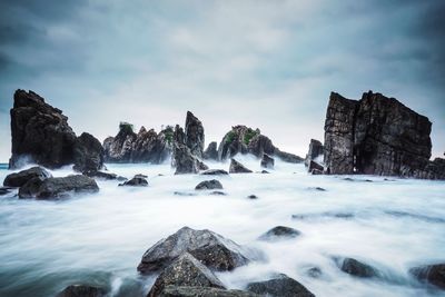 Panoramic view of sea against sky