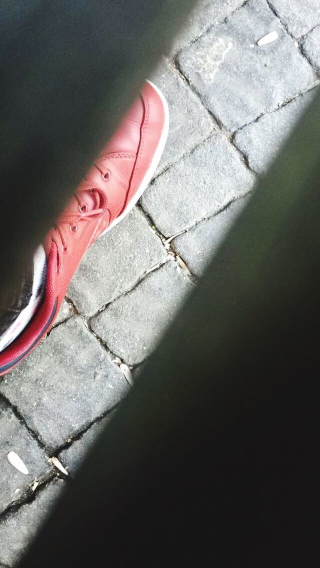 shadow, part of, human limb, sunlight, person, flooring, human foot, limb, concrete, personal perspective, fallen, day