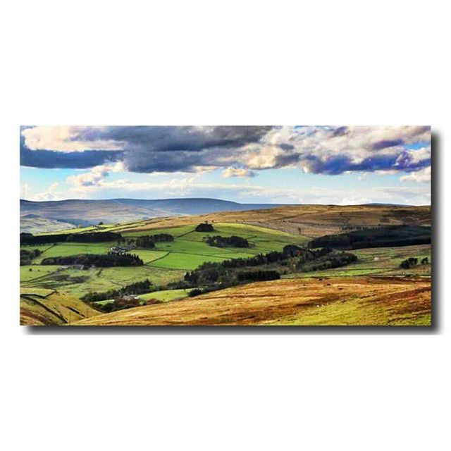 landscape, tranquil scene, tranquility, scenics, sky, transfer print, beauty in nature, field, horizon over land, auto post production filter, nature, rural scene, cloud - sky, grass, cloud, non-urban scene, idyllic, remote, agriculture, outdoors