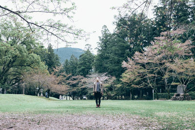 Full length of woman in park