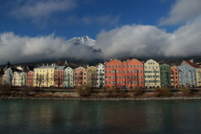 View of town on waterfront