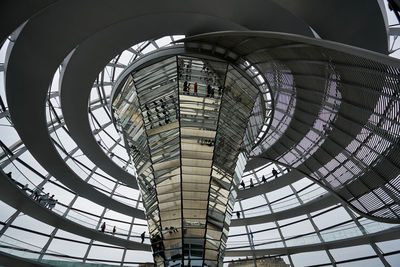 Low angle view of skylight