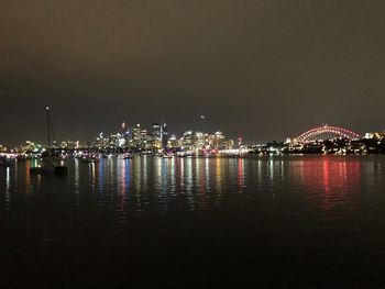 City lit up at night