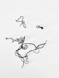 High angle view of painting on white background