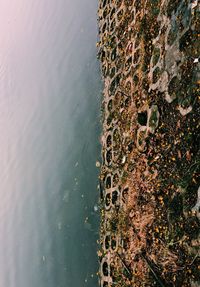 High angle view of sea against sky