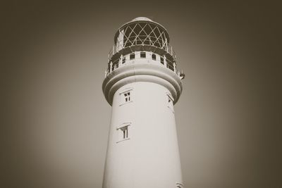 Low angle view of lighthouse against sky