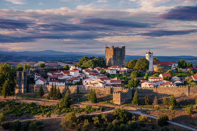 Bragança citadel, medieval and touristic cityscape, portugal