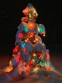 Close-up of illuminated christmas decoration
