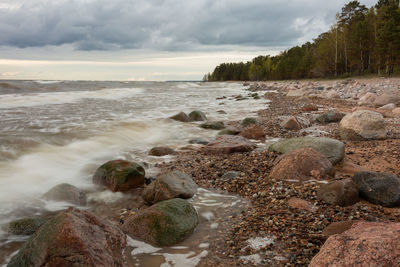 Scenic view of sea against sky