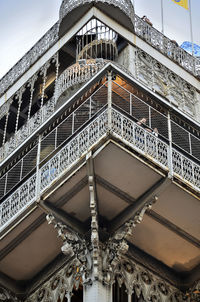 Low angle view of old building against sky