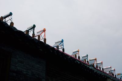 Low angle view of built structure against sky