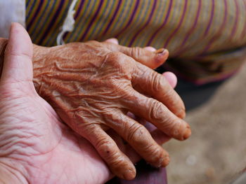 Close-up of human hands