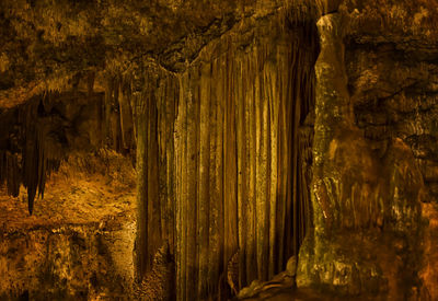 Close-up of rock formation in cave