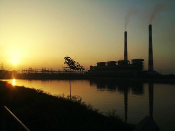 Scenic view of sunset over sea