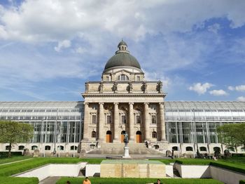 View of historical building against cloudy sky