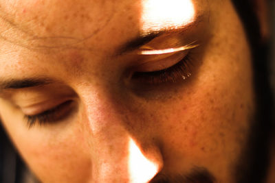 Close-up of thoughtful man