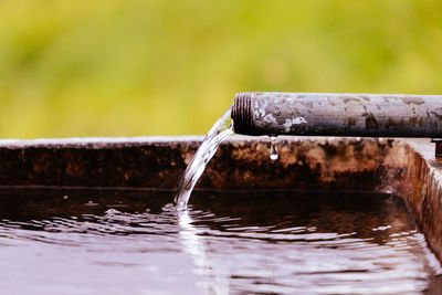 Close-up of water fountain