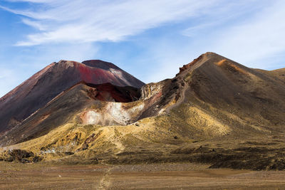 Desert and mountain against sky