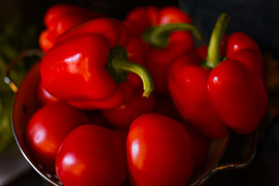 Close-up of red bell peppers