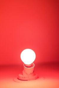 Close-up of red light