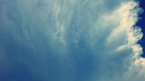 Low angle view of storm clouds in sky