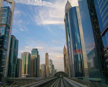 Panoramic shot of modern buildings against sky