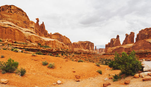 View of rock formations