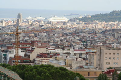 High angle view of cityscape