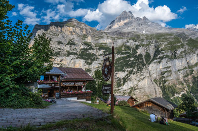 Mountain hostel in gimmelwald, lauterbrunnen, switzerland