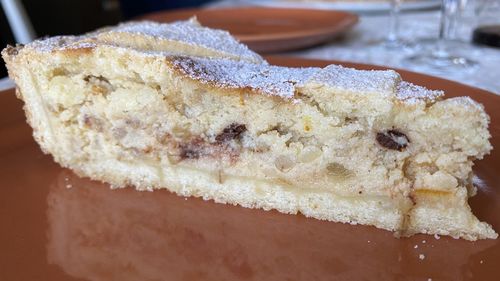 Close-up of cake in plate