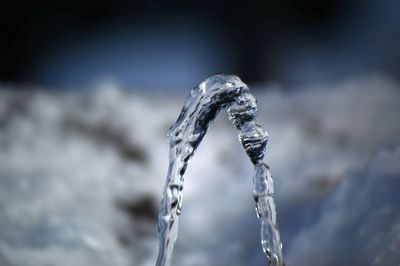 Close-up of frozen water